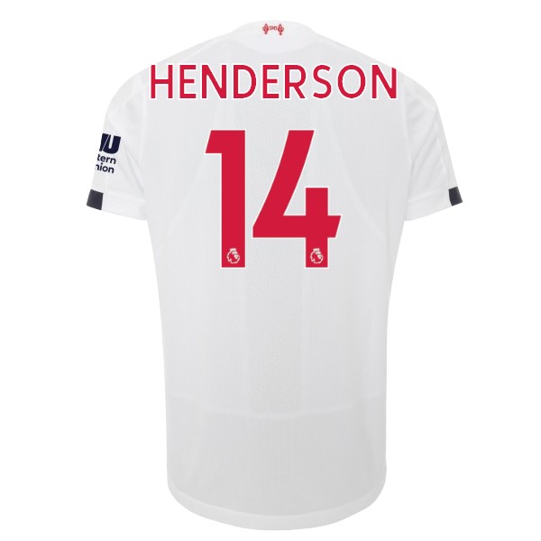 Camiseta Liverpool NO.14 Henderson Segunda equipo 2019-20 Blanco